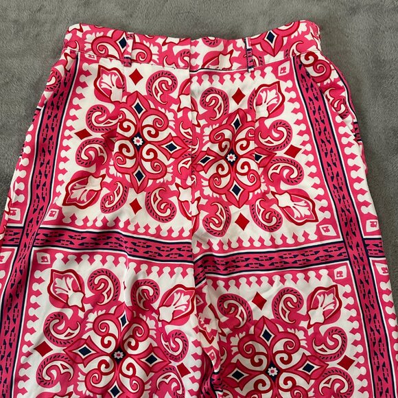 NWT House of Harlow 1960 Satin Wide Leg Pants Women's LARGE Pink - Picture 2 of 6